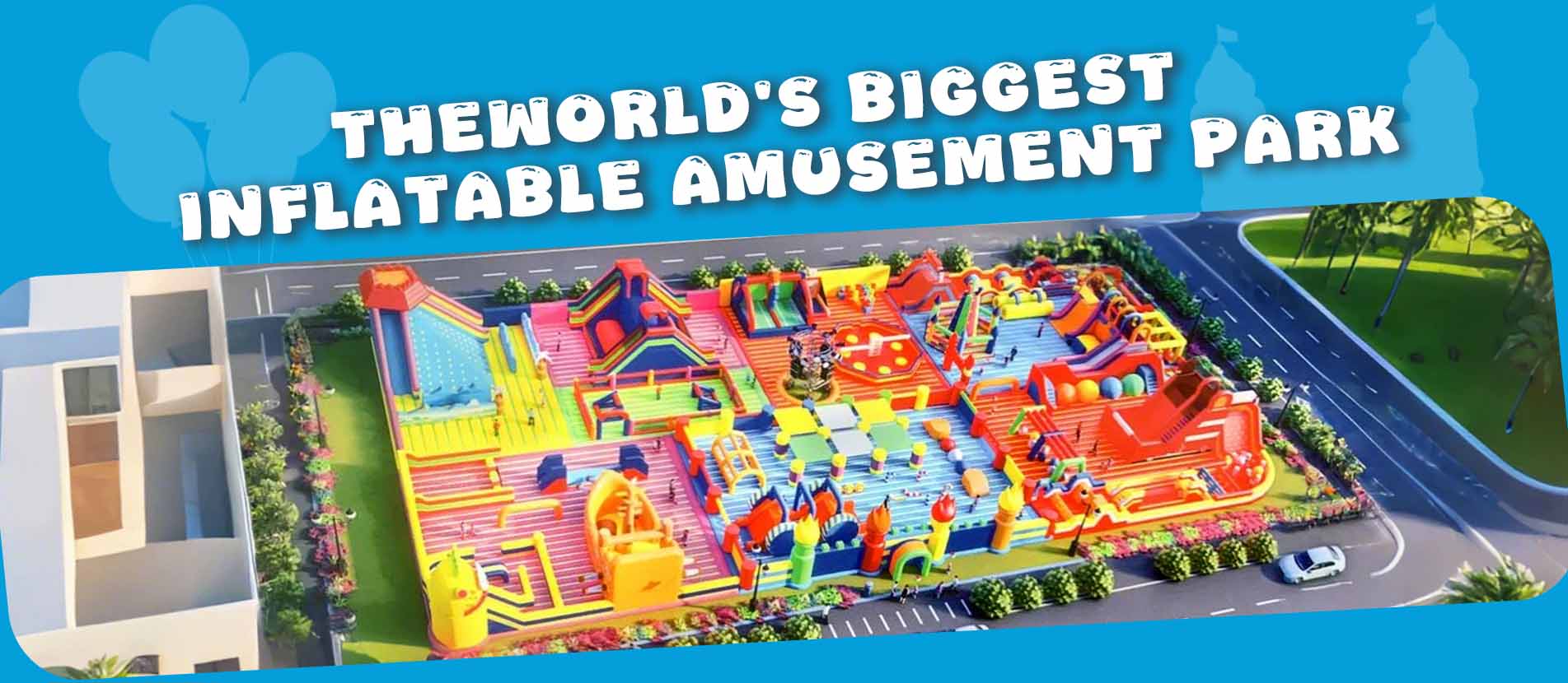parc d'attractions gonflable géant