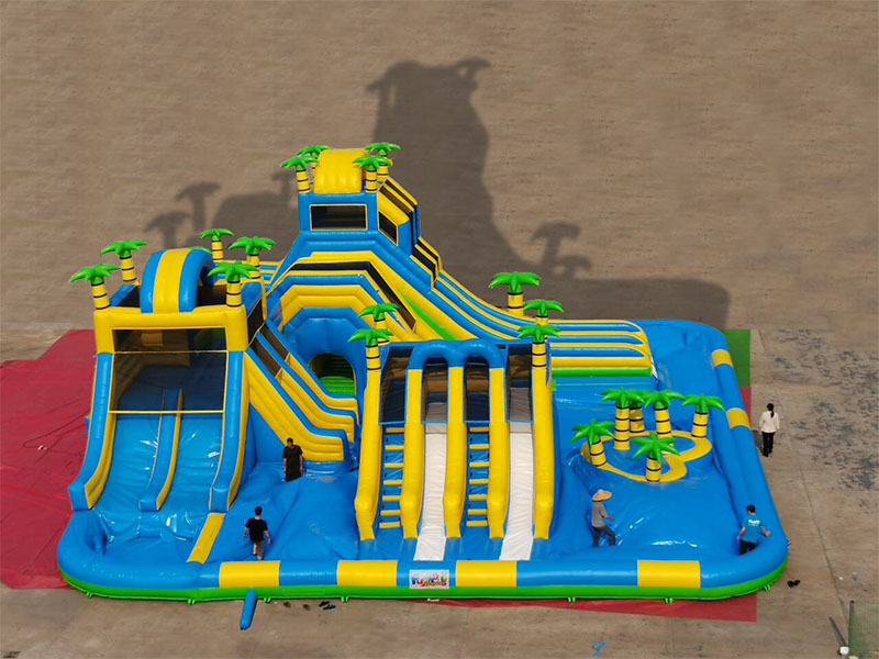 Trampoline gonflable Jump Giants, toboggan aquatique pour piscine
