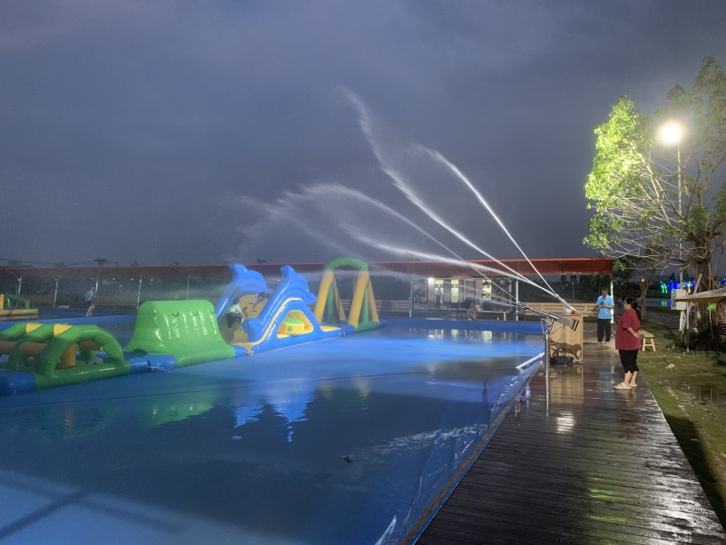 Parc aquatique gonflable commercial en plein air