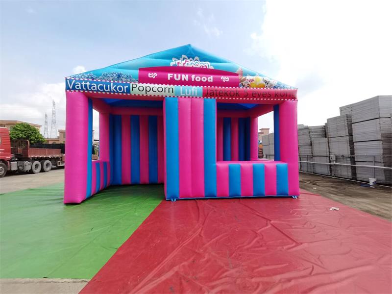 Stand de carnaval gonflable pour jeux en plein air avec ambiance événementielle, créez facilement un repas