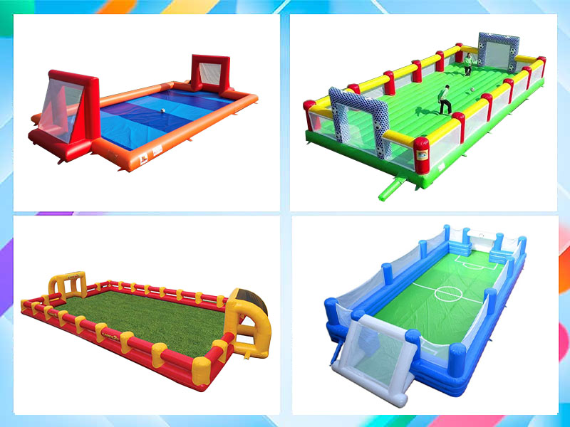 inflatable soap soccer engaging field