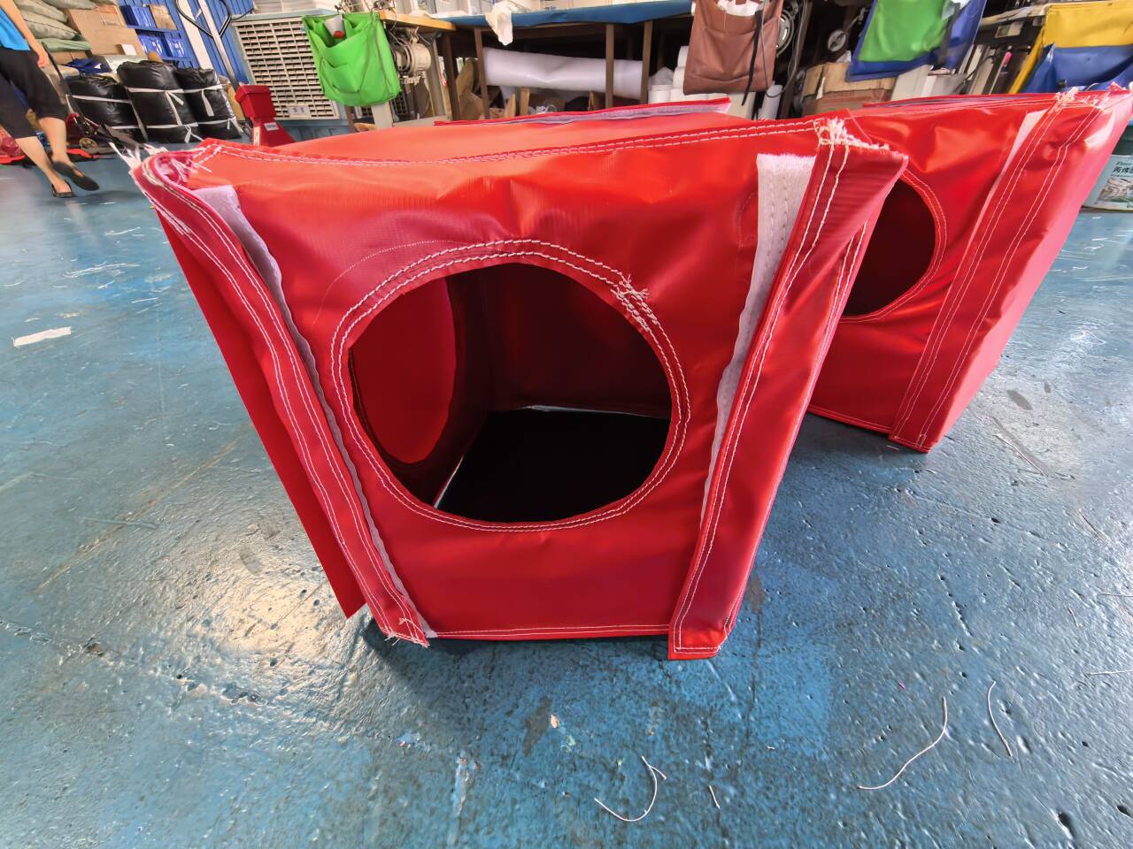 Inflatable air blower cover