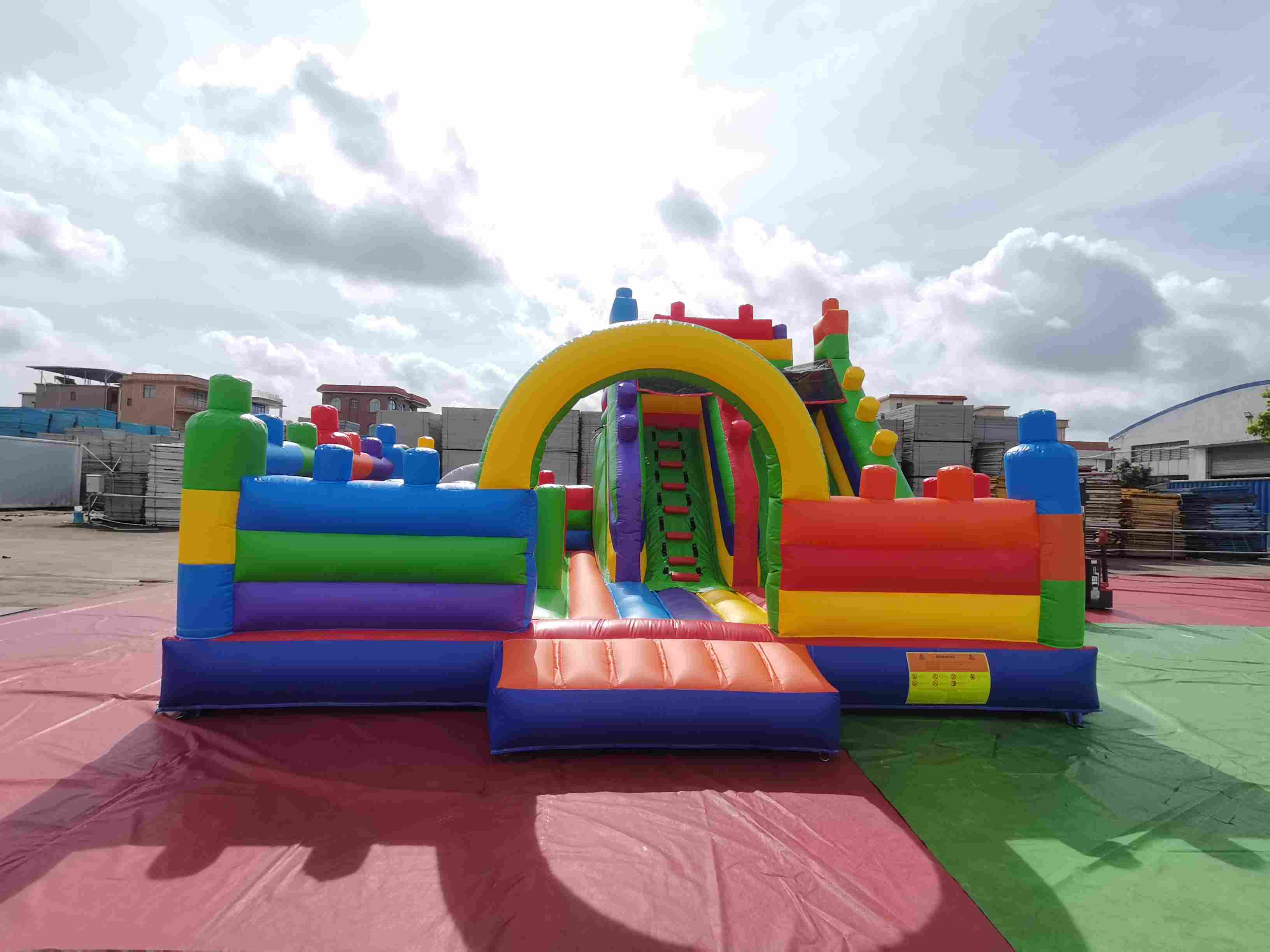 inflatable giant lego playground