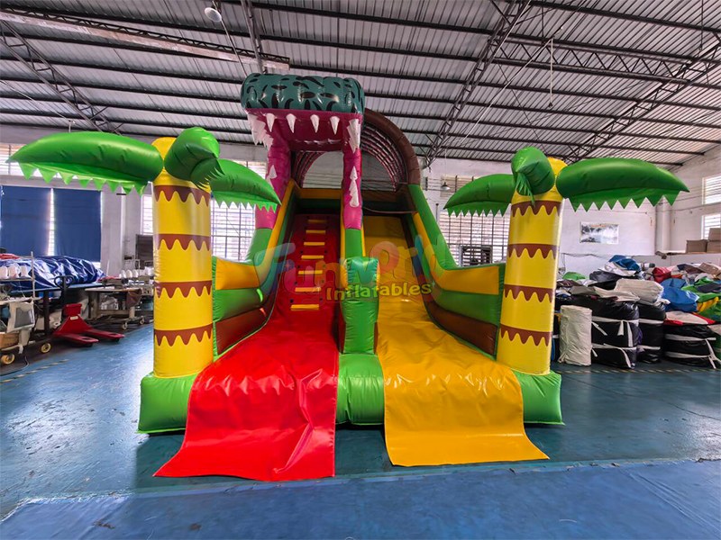 inflatable dinosaur slide