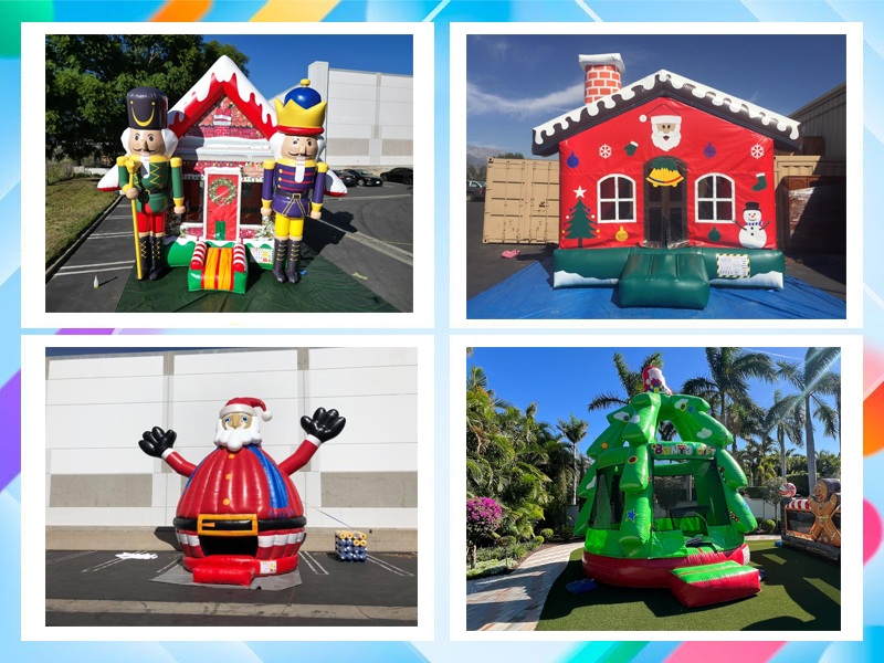 christmas inflatable bouncy castle